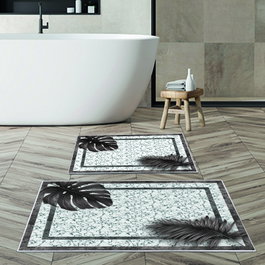 Mijölnir Juego de alfombrillas de baño Kt476 Multicolor, 2 piezas
